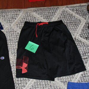 Boys Black and Red Under Armour Shorts Large
